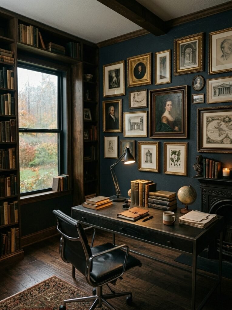 15 Stunning Dark Academia Office Ideas For a Moody Workspace dark academia home office gallery 202606141536
