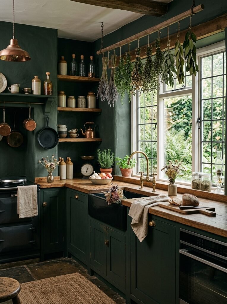 17 Dreamy Dark Cottagecore Kitchen Ideas You'll Absolutely Love dark cottagecore kitchen decor 202606141248