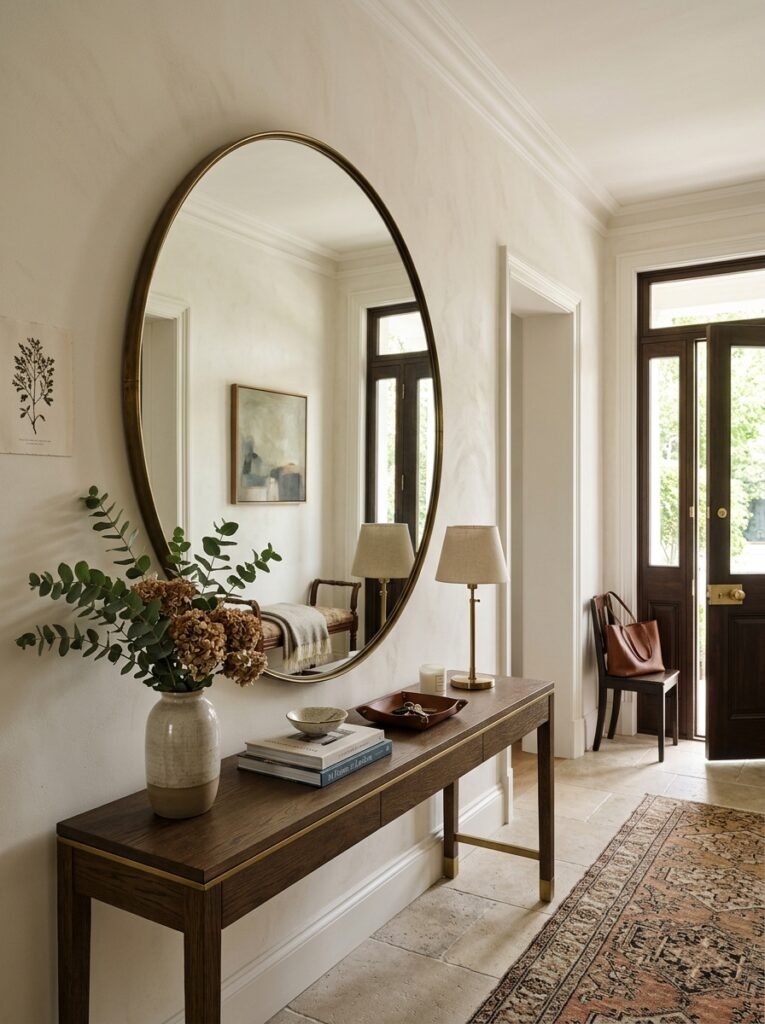entryway with large mirror 202606141545