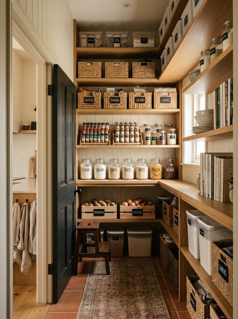 20 Pantry Organization Ideas For a Clean and Clutter Free Kitchen kitchen pantry with vertical space