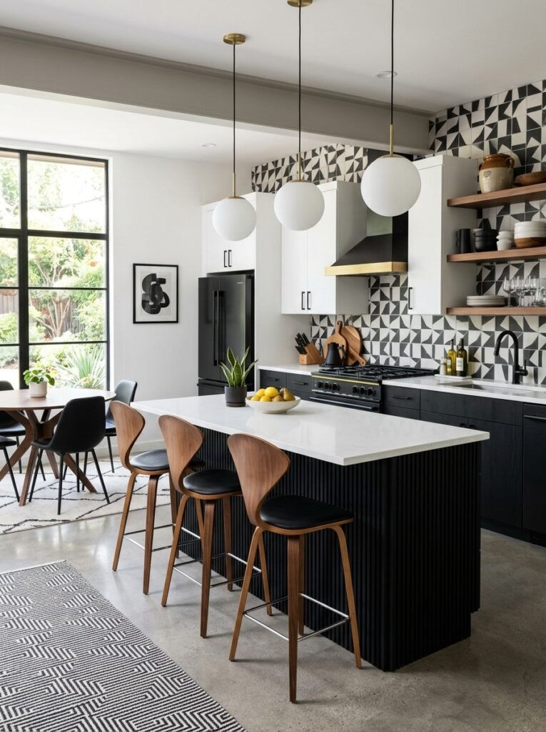 kitchen with mid century modern 202606181744