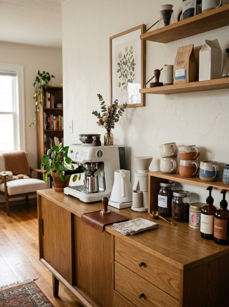 mini home coffee bar organized 202606141221