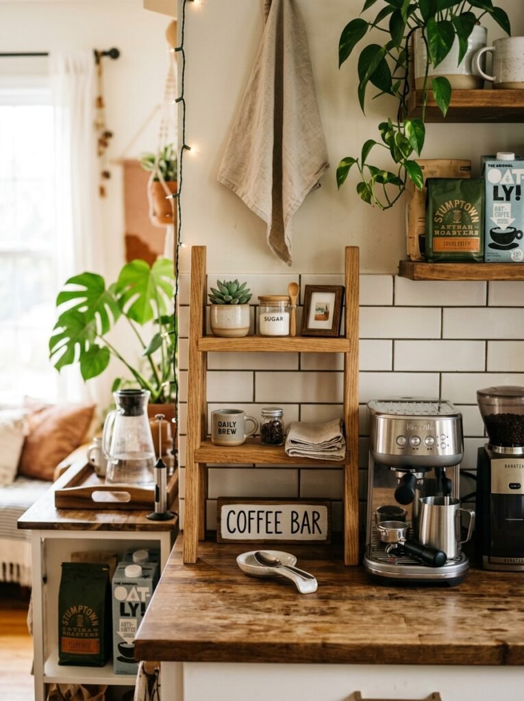 mini ladder shelf coffee bar 202606141222