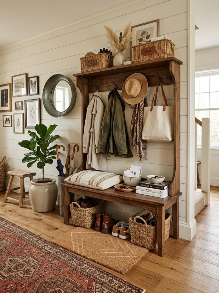 15 Smart Entryway Storage Ideas to Keep Your Home Organized organized entryway with hall tree 202606132002
