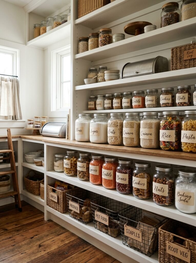 20 Pantry Organization Ideas For a Clean and Clutter Free Kitchen organized kitchen pantry with labels