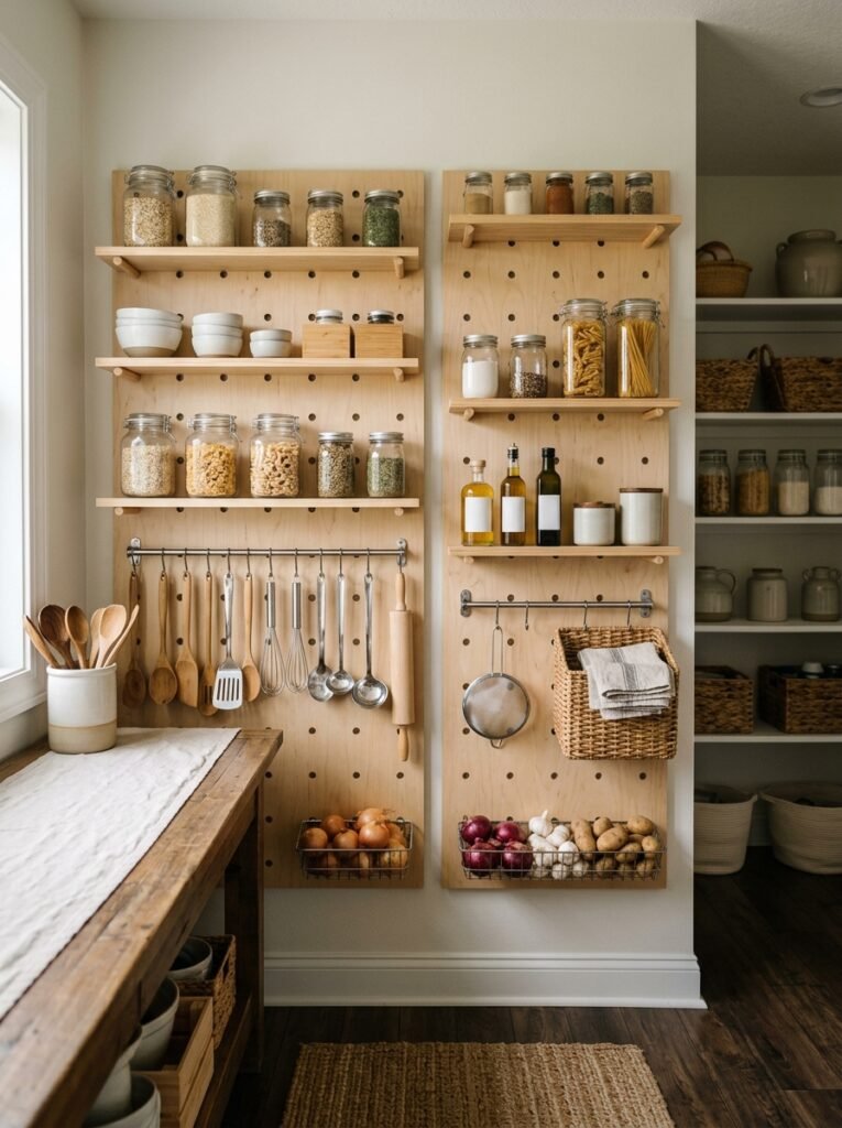 20 Pantry Organization Ideas For a Clean and Clutter Free Kitchen pegboards for kitchen pantry