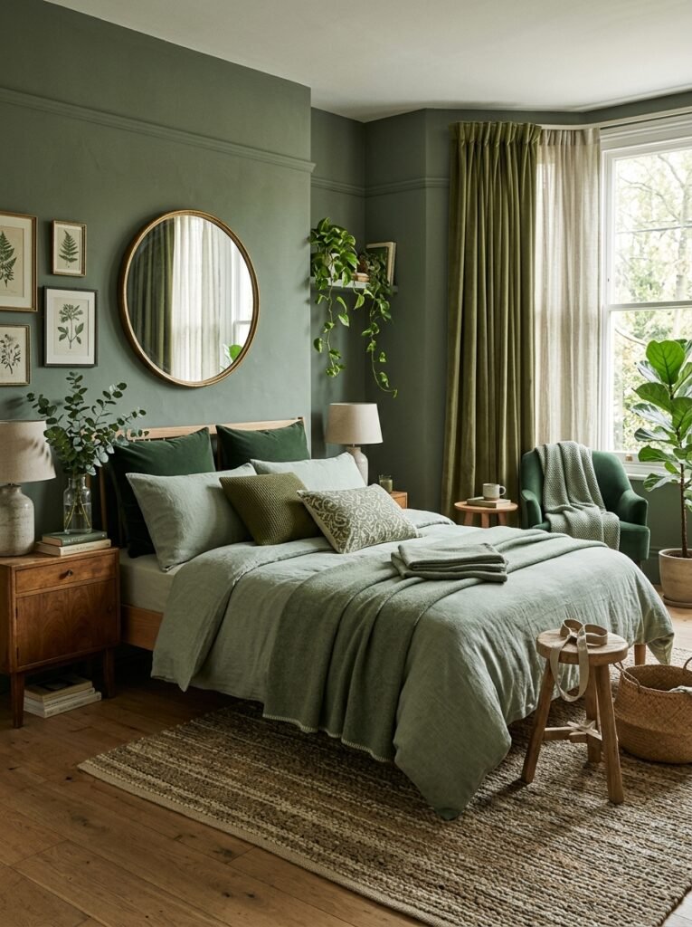 sage green bedroom layered green 202606152255