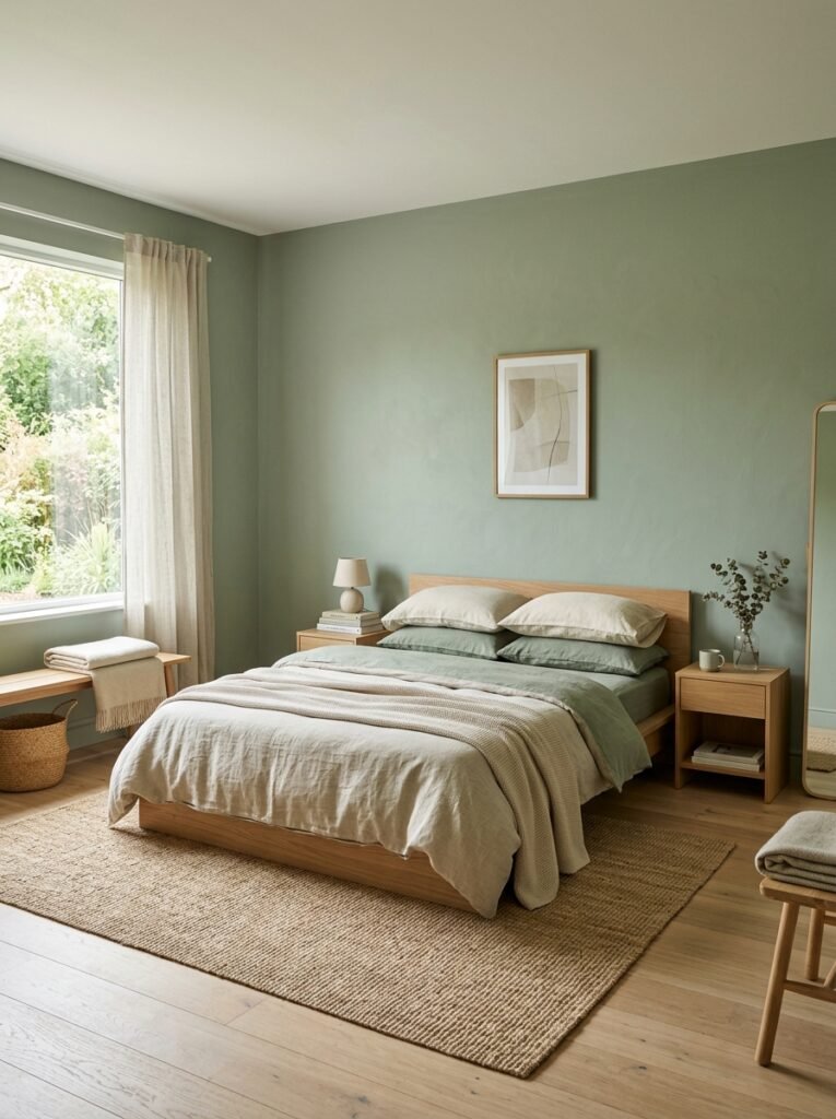sage green bedroom minimalist decor 202606152254