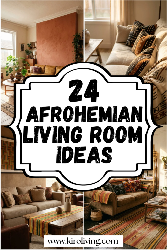 afrohemian living room ideas pin