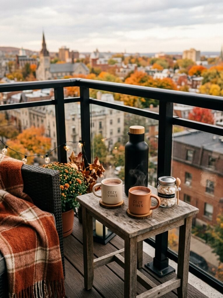 balcony drink station with thermos 