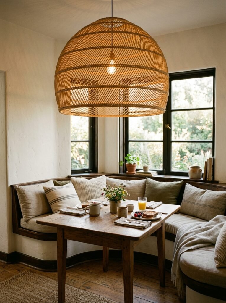 breakfast nook with pendant light 202607061848