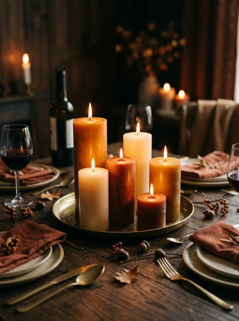 candle cluster centerpiece