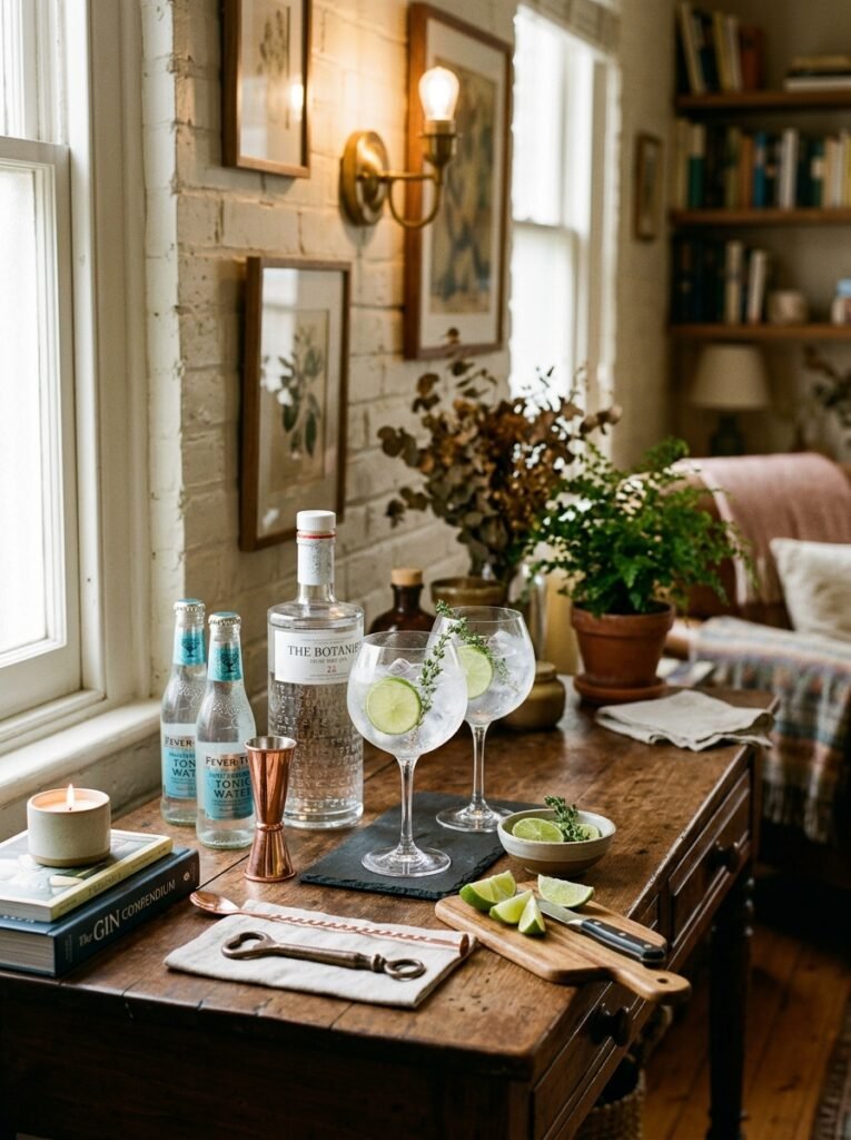 home bar setup signature cocktail 