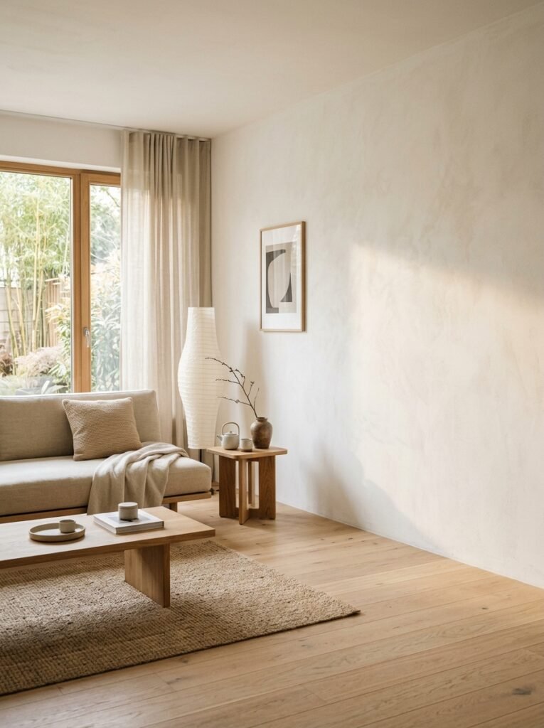 japandi living room empty corner 202607101657