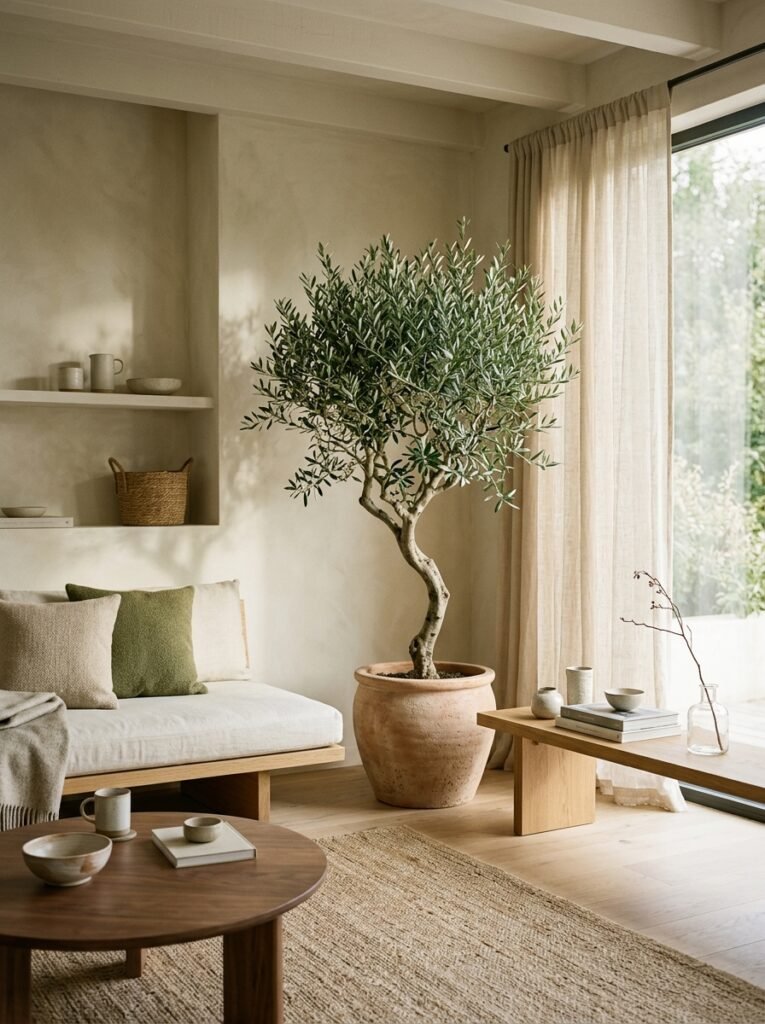 japandi living room with olive 202607101941