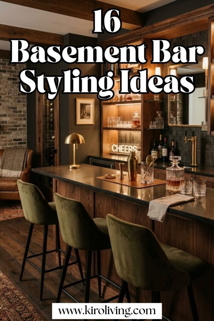 basement bar ideas pin