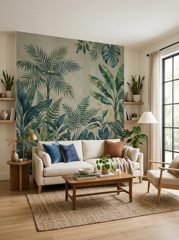 peel and stick murals as wall decor