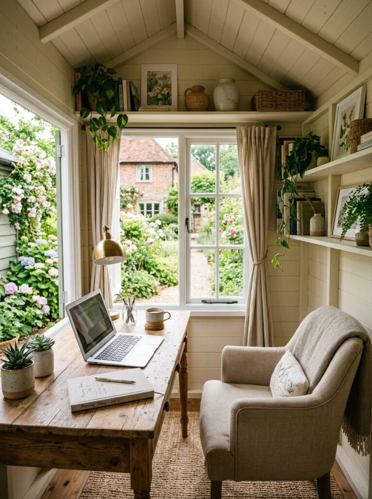 15 Dreamy She Shed Ideas For Your Own Backyard Escape she shed home office desk