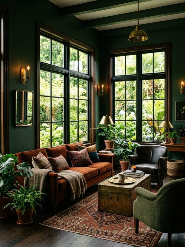 dark sunroom