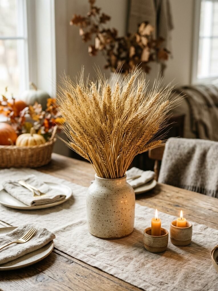 wheat bundle centerpiece