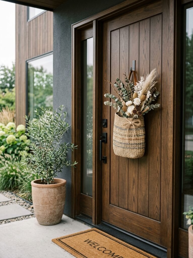 woven basket door hanging 