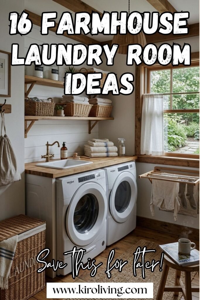 farmhouse laundry room ideas pin