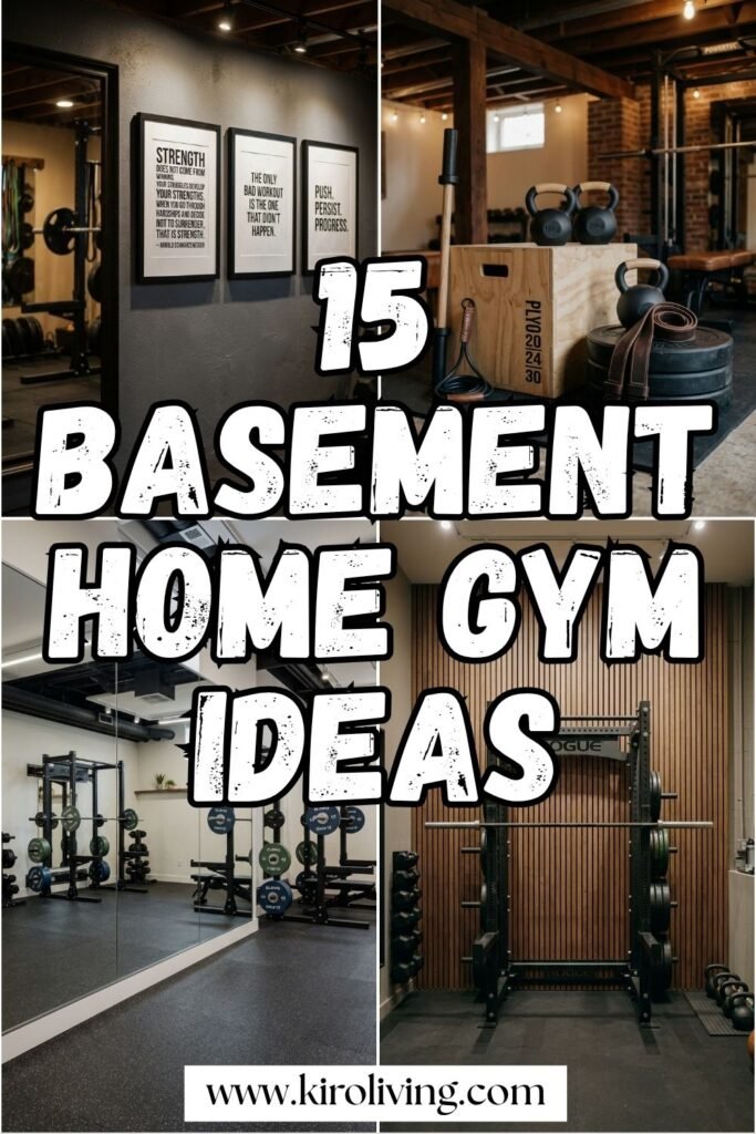 basement home gym ideas pin