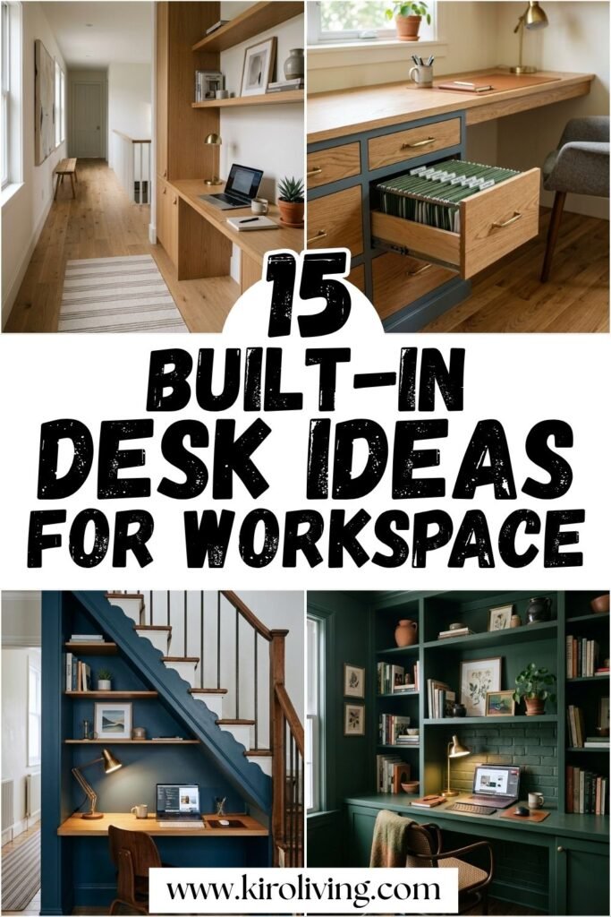 built in desk ideas pin