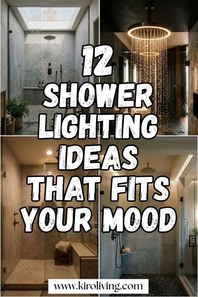 shower lighting ideas pin