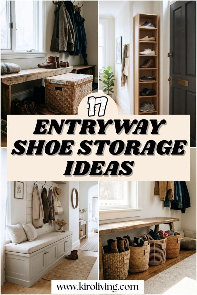 entryway shoe storage ideas pin