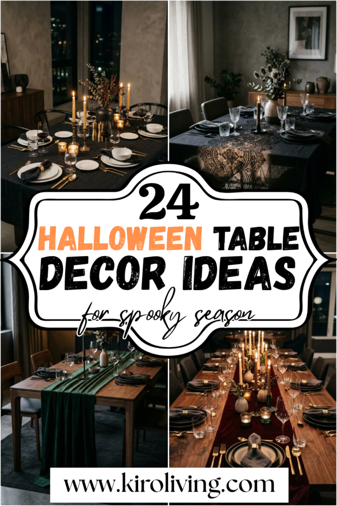 halloween table decor ideas pin
