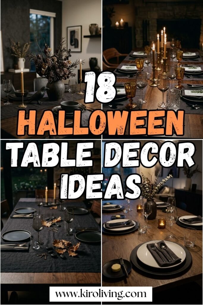 halloween table decor ideas pin