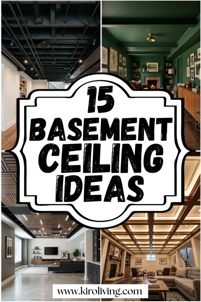 basement ceiling ideas pin
