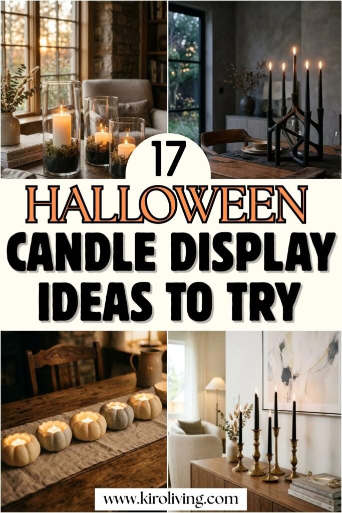 halloween candle display ideas pin