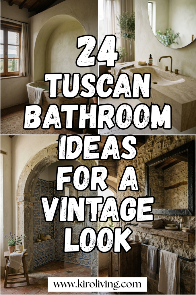 tuscan bathroom ideas pin
