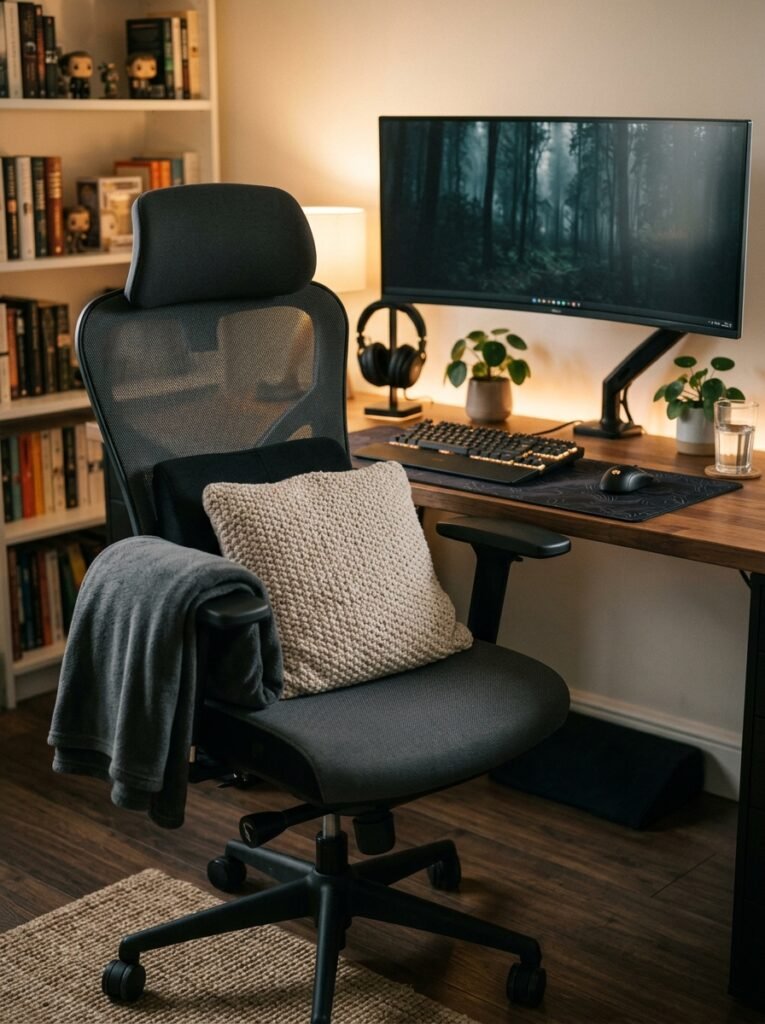 ergonomic gaming chair with lumbar support